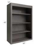 Midtown Dark Grey Shaker 30x42 Wall Open Shelf Cabinet