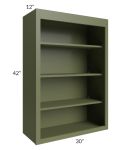 Midtown Hunter Green Shaker 30x42 Wall Open Shelf Cabinet