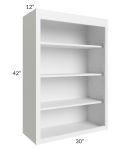 Salem White 30x42 Wall Open Shelf Cabinet