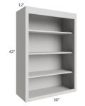 Salem Light Grey 30x42 Wall Open Shelf Cabinet