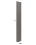 Midtown Dark Grey Shaker Wainscot 90" Tall Panels (12" depth)