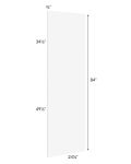 Milan White Matte Wainscot 84 Tall Panel (for 24" deep cabinets)