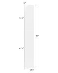 Milan White Gloss Wainscot 84 Tall Panel (for 13" deep cabinets)