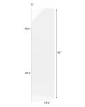 Milan White Gloss Wainscot 90 Tall Panel (for 24" deep cabinets)