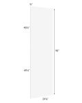 Milan White Matte Wainscot 90 Tall Panel (for 24" deep cabinets)