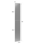 Milan Grey Gloss Wainscot 90 Tall Panel (for 13" deep cabinets)