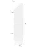 Milan White Gloss Wainscot 96 Tall Panel (for 24" deep cabinets)