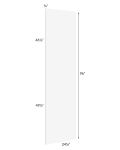 Milan White Matte Wainscot 96 Tall Panel (for 24" deep cabinets)