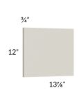 Milan Beige Matte Wainscot 12" Wall Panel (for 13" deep cabinets)