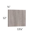 Milan Hazel Wainscot 12" Wall Panel (for 13" deep cabinets)