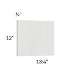 Milan Cream Wainscot 12" Wall Panel (for 13" deep cabinets)