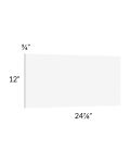 Milan White Matte Wainscot 12" Wall Panel (for 24" deep cabinets)