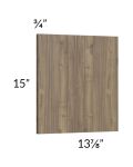 Milan Pecan Wainscot 15" Wall Panel (for 13" deep cabinets)