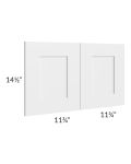 Midtown White Shaker 15x24 Wainscot Panel