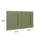 Midtown Hunter Green Shaker 15x24 Wainscot Panel