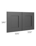 Midtown Black Shaker 15x24 Wainscot Panel