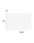 Milan White Matte Wainscot 15" Wall Panel (for 24" deep cabinets)