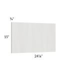 Milan Cream Wainscot 15" Wall Panel (for 24" deep cabinets)