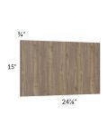 Milan Pecan Wainscot 15" Wall Panel (for 24" deep cabinets)
