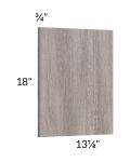 Milan Hazel Wainscot 18" Wall Panel (for 13" deep cabinets)