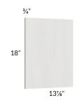 Milan Cream Wainscot 18" Wall Panel (for 13" deep cabinets)