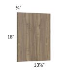 Milan Pecan Wainscot 18" Wall Panel (for 13" deep cabinets)