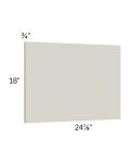 Milan Beige Matte Wainscot 18" Wall Panel (for 24" deep cabinets)