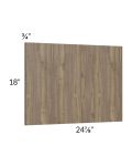 Milan Pecan Wainscot 18" Wall Panel (for 24" deep cabinets)