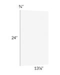 Milan White Matte Wainscot 24" Wall Panel (for 13" deep cabinets)