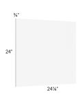 Milan White Matte Wainscot 24" Wall Panel (for 24" deep cabinets)