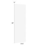 Milan White Matte Wainscot 48" Wall Panel (for 15" deep cabinets)
