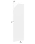 Milan White Gloss Wainscot 54" Wall Panel (for 15" deep cabinets)