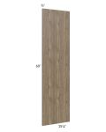 Milan Pecan Wainscot 60" Wall Panel (for 15" deep cabinets)