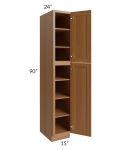 Artisan Walnut Shaker 15x90 Wall Pantry