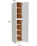 Alpine White Shaker 15x90 Wall Pantry