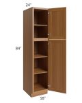 Artisan Walnut Shaker 18x84 Wall Pantry