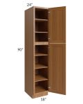 Artisan Walnut Shaker 18x90 Wall Pantry