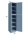 Sky Blue Shaker 18x90 Wall Pantry