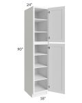 Dakota White 18x90 Wall Pantry 
