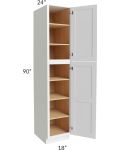 Alpine White Shaker 18x90 Wall Pantry