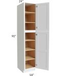 Vail White Shaker 18x90 Wall Pantry