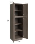 Natural Grey Shaker 24x84 Wall Pantry