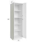 Venetian White Matte 24x90 Wall Pantry Cabinet