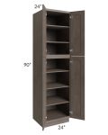 Natural Grey Shaker 24x90 Wall Pantry
