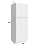 Southport White Shaker 30x84 Wall Pantry