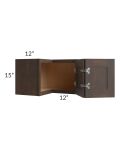 Tuscan Kona Brown 24x15 Square Corner Wall Cabinet