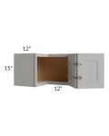 Midtown Light Grey Shaker 24x15 Square Corner Wall Cabinet