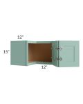 Midtown Mint Green Shaker 24x15 Square Corner Wall Cabinet