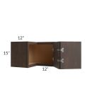 Vienna Kona Brown 24x15 Square Corner Wall Cabinet
