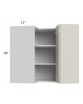 Milan Beige Matte 24x30 Square Corner Wall Cabinet
